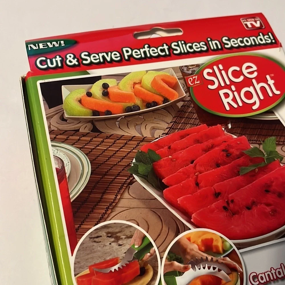 EZ Slice Right Water Melon Cake Honey Dew Slicer Original Seen on TV Picnic Prep